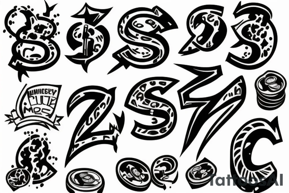 Money sign tattoo idea