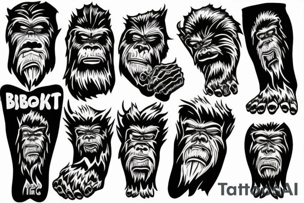 Bigfoot tattoo idea