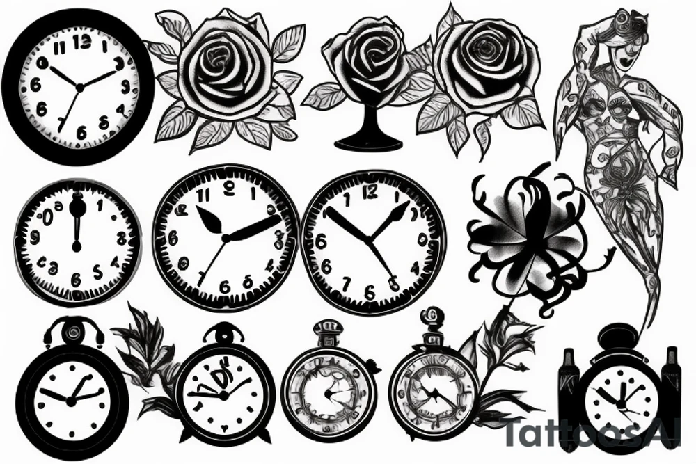 A clock tattoo idea