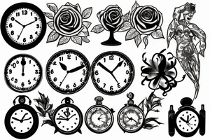 A clock tattoo idea