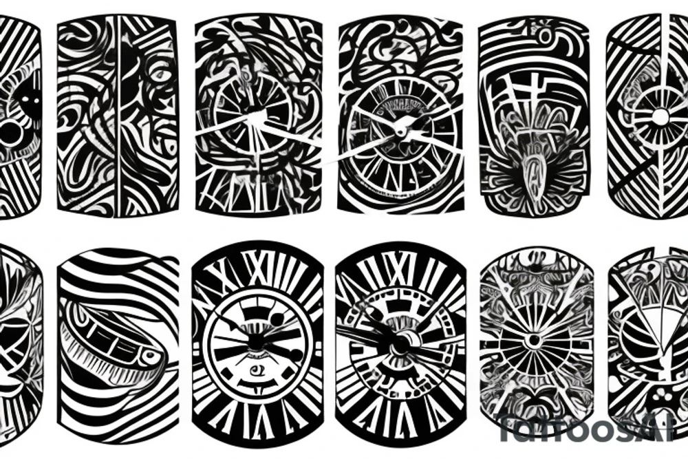 A clock tattoo idea