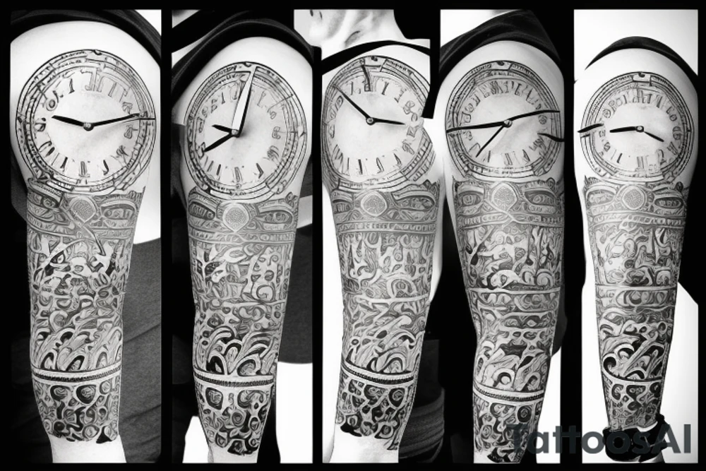A clock tattoo idea