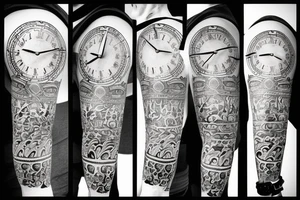 A clock tattoo idea