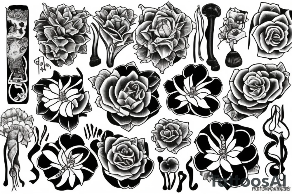 Narcissus flowers tattoo idea