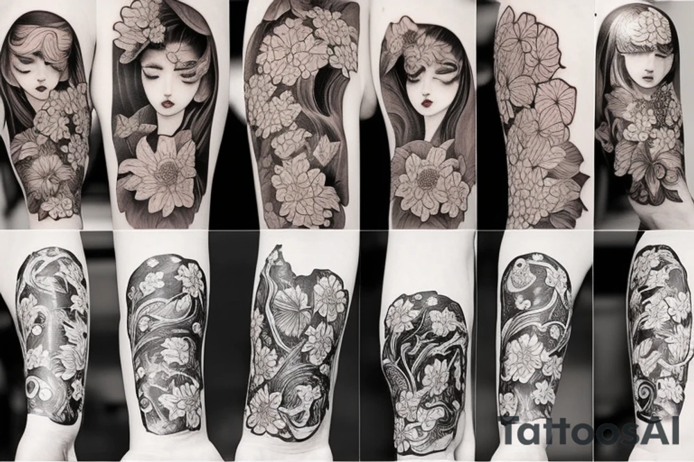 Narcissus flowers tattoo idea