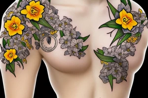 Daffodil flowers tattoo idea