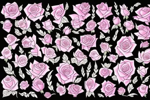 Pink roses tattoo idea