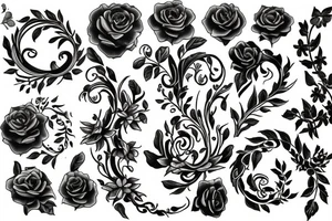 flowers and vines tattoo idea