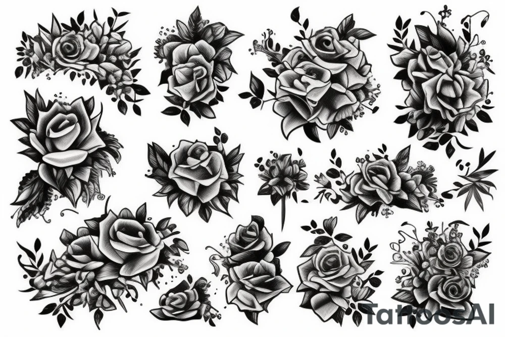 flowers and vines tattoo idea