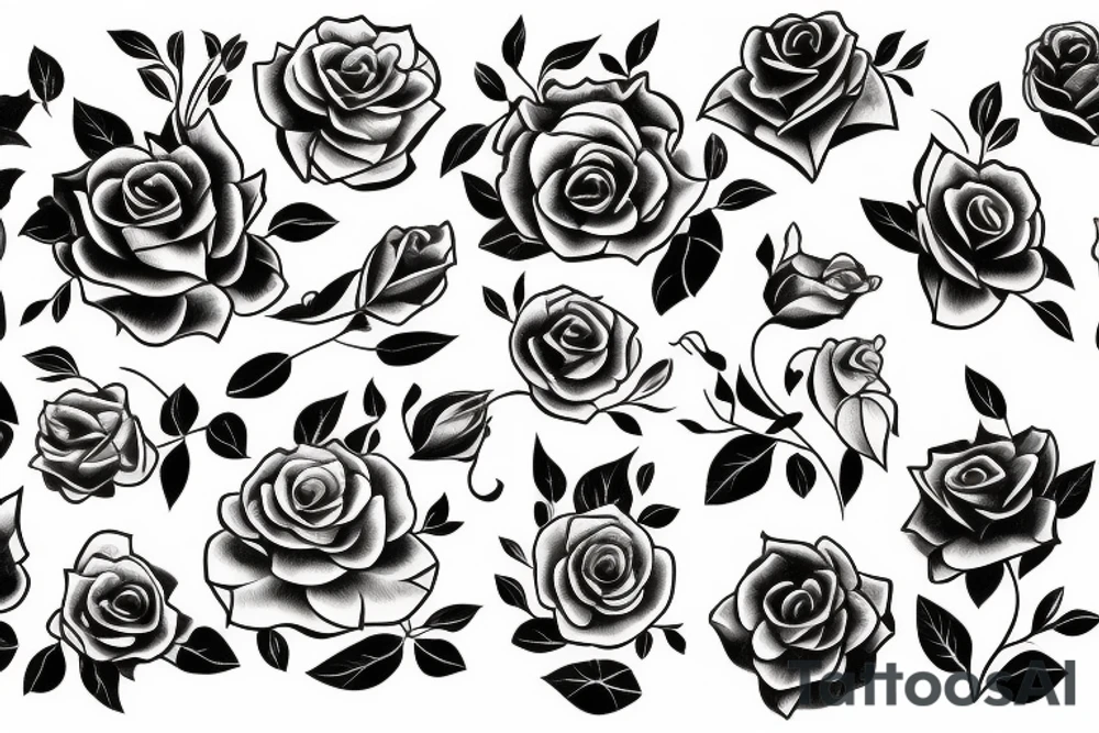 bouquet tattoo idea