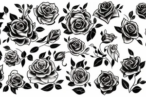 bouquet tattoo idea