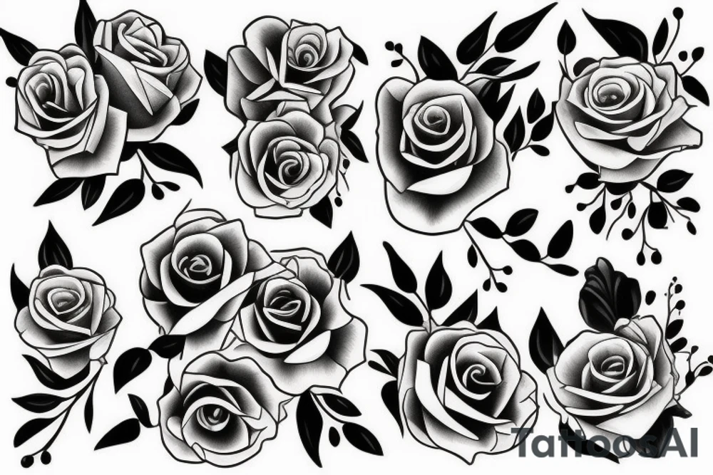 bouquet tattoo idea