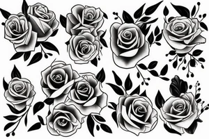 bouquet tattoo idea