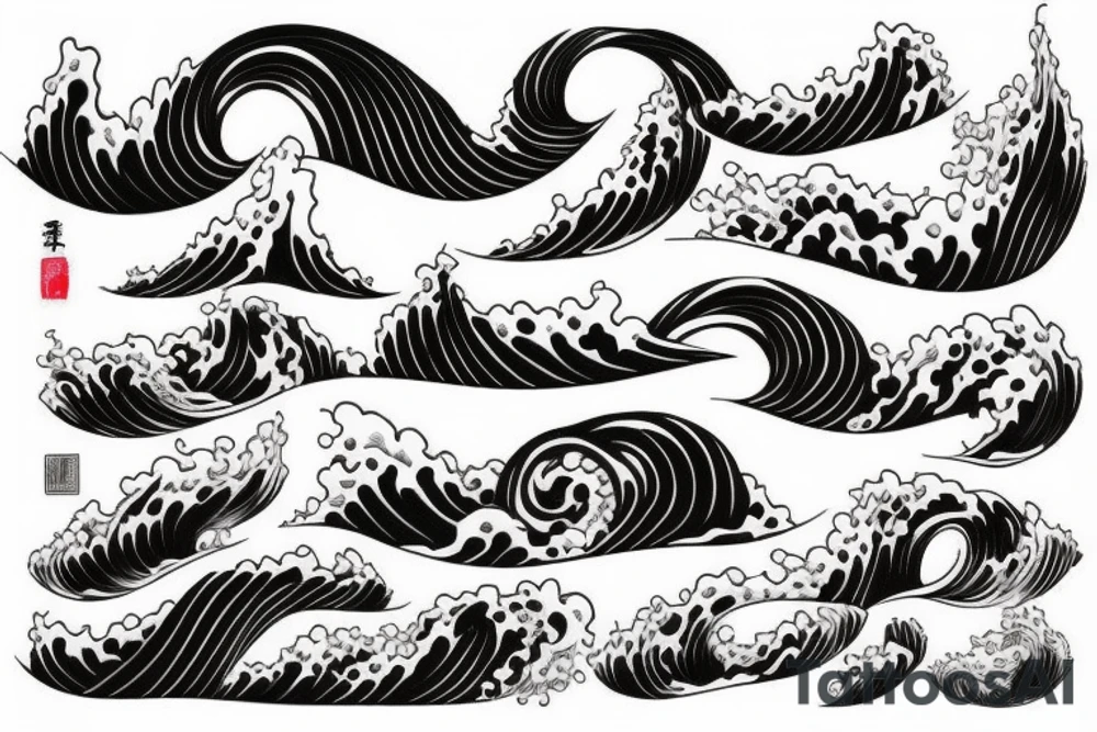 Tsunami Waves tattoo idea