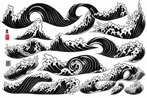 Tsunami Waves tattoo idea
