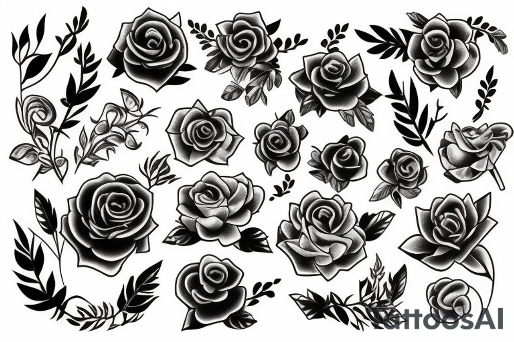 bouquet tattoo idea