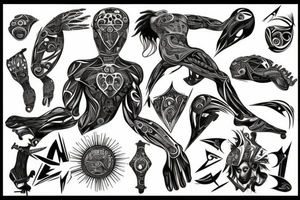 Black power themed tattoo idea