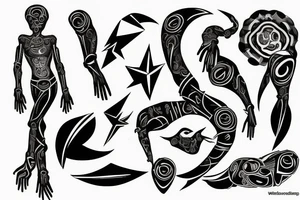 Black power themed tattoo idea