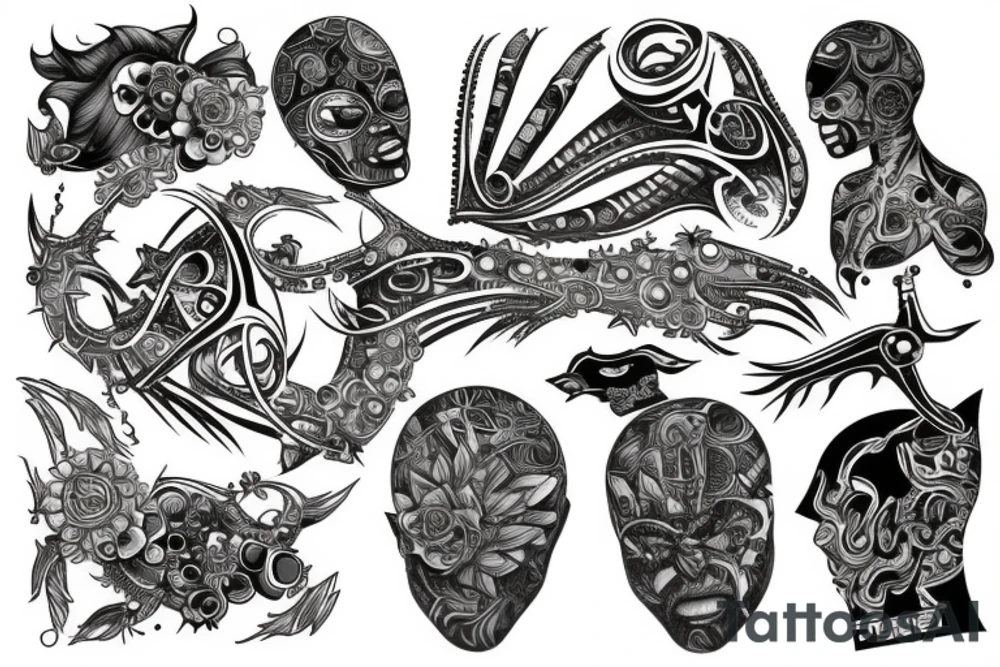 Black power tattoo idea