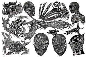 Black power tattoo idea