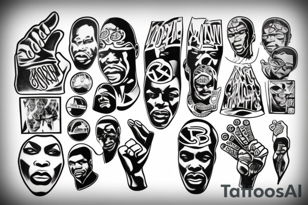 Black power tattoo idea