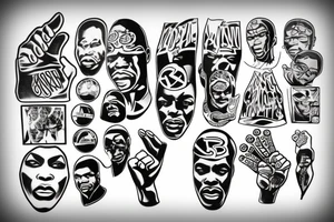 Black power tattoo idea