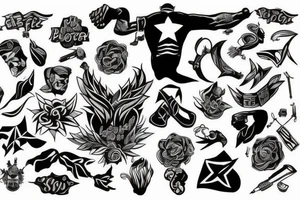 Black power tattoo idea