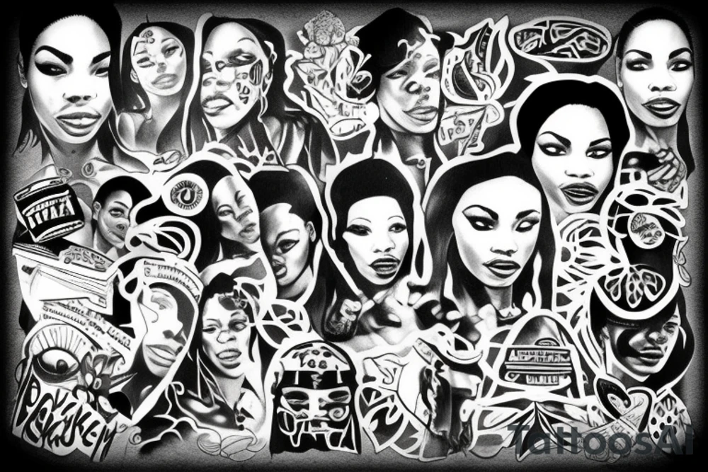 Black power tattoo idea