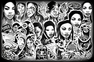 Black power tattoo idea
