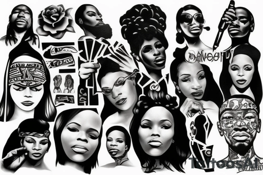 Black power tattoo idea