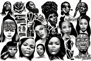 Black power tattoo idea