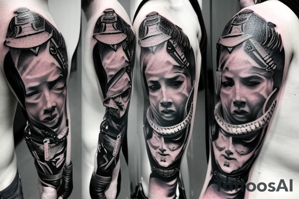 gladiator vs demon tattoo idea