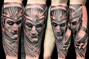gladiator vs demon tattoo idea