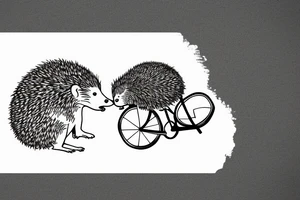 Hedgehog on a bicycle tattoo idea