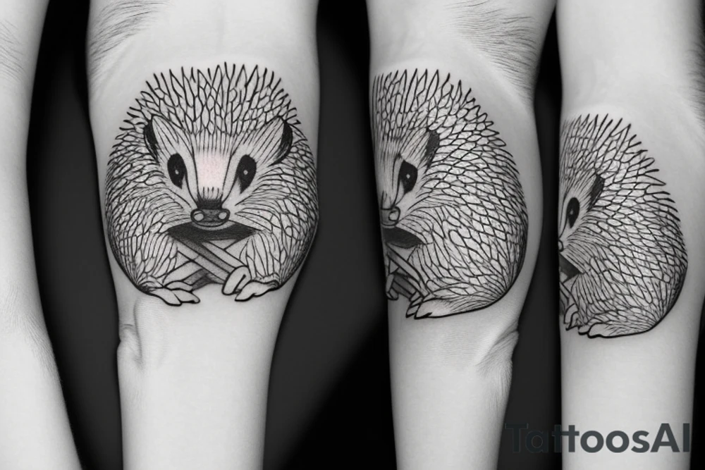 Hedgehog on a bicycle tattoo idea