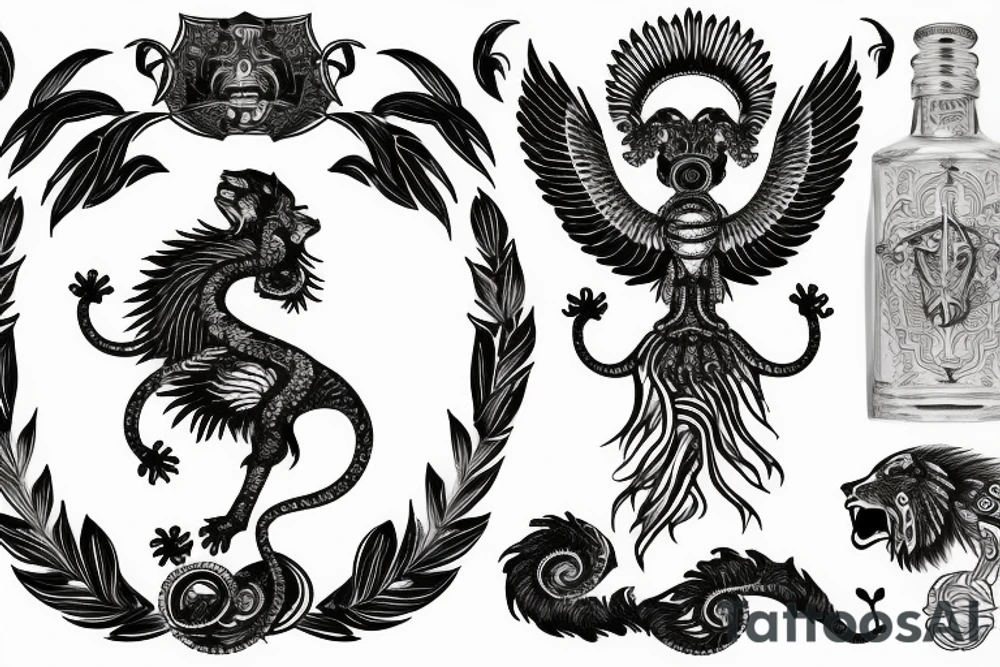 faravahar 
Scorpio
music 
lion tattoo idea