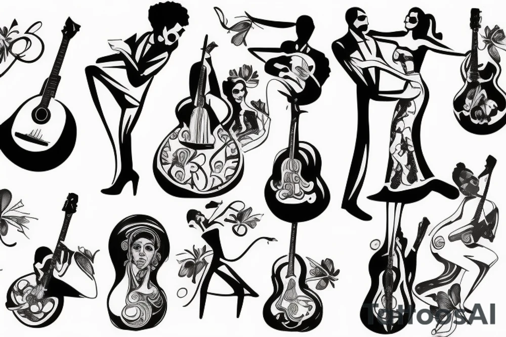 Salsa music tattoo idea