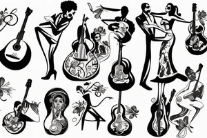 Salsa music tattoo idea