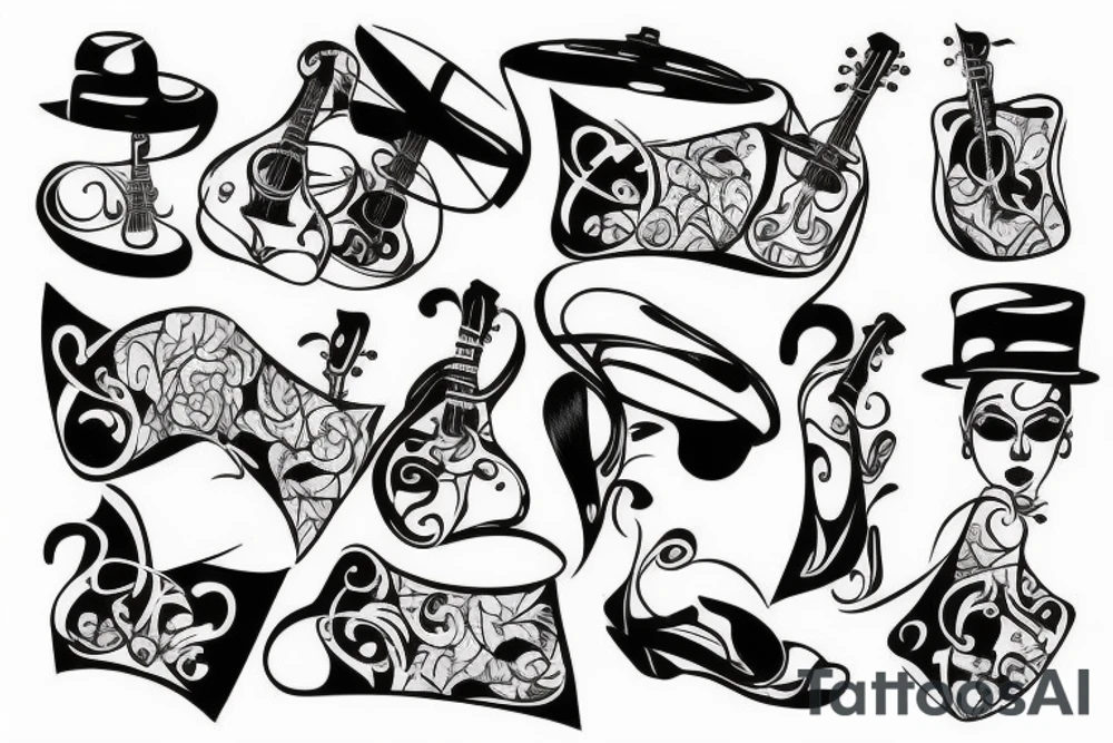 Salsa music tattoo idea