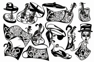 Salsa music tattoo idea
