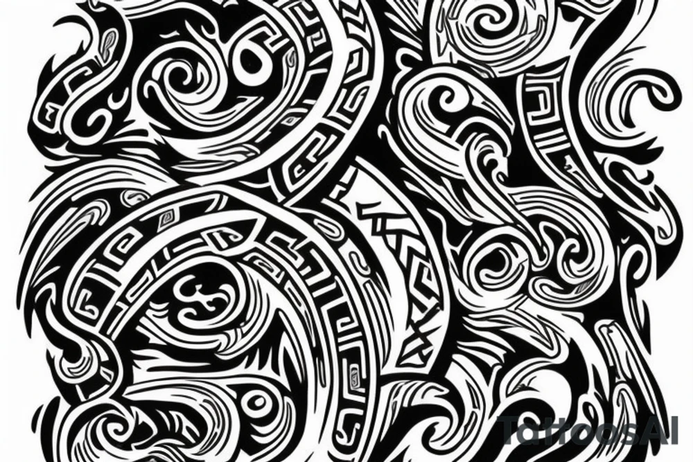 Māori tattoo of family tattoo idea