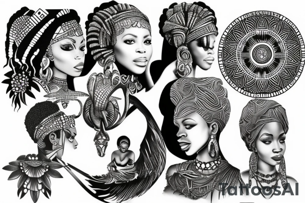 African goddess tattoo idea
