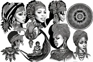 African goddess tattoo idea