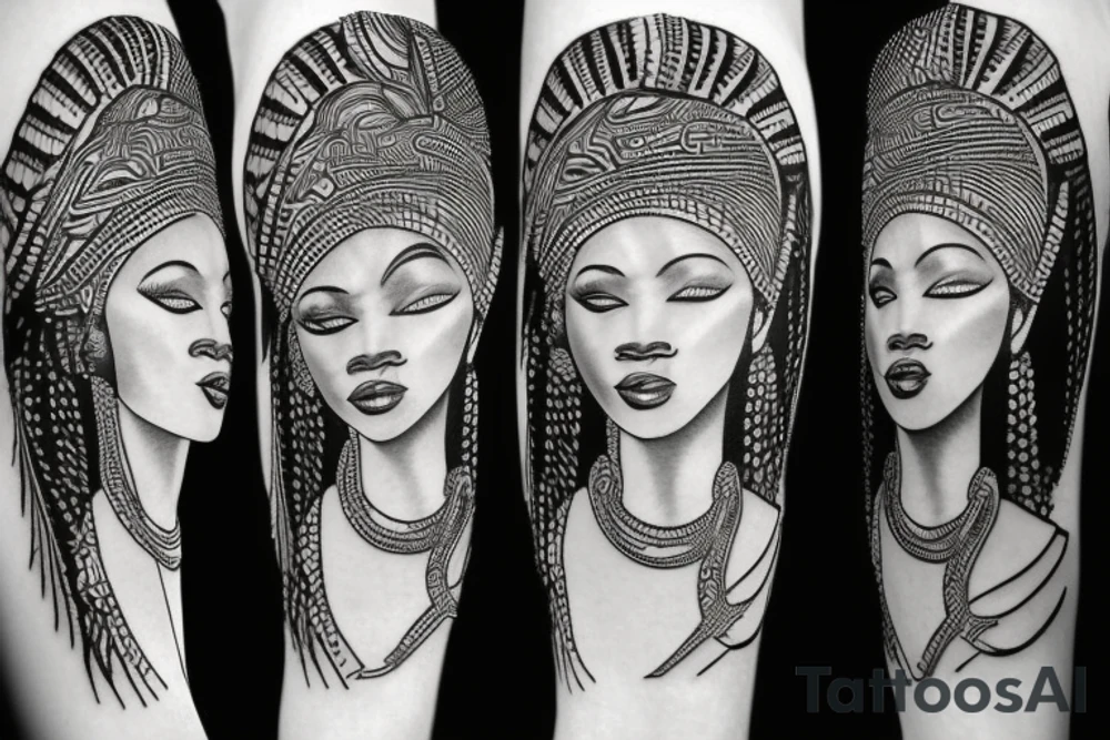 African goddess tattoo idea