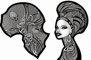 African queen tattoo idea