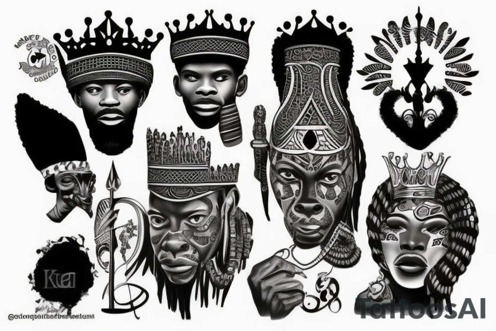 African king tattoo idea
