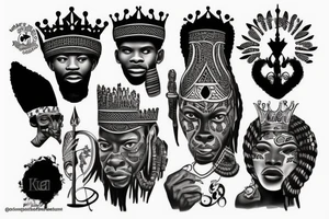 African king tattoo idea