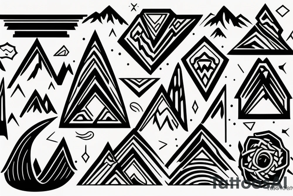 Mountains tattoo idea