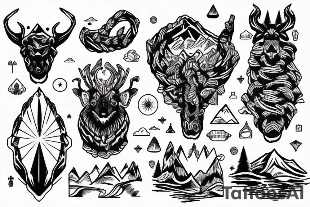 Mountains tattoo idea