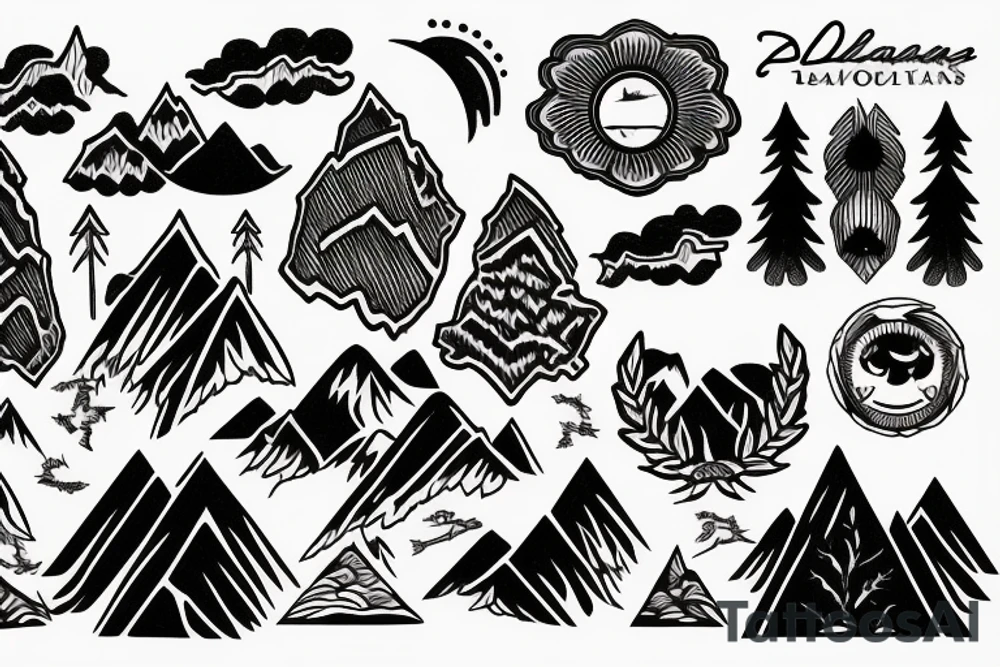 Mountains tattoo idea